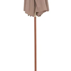 MAISON EXCLUSIVE - Parasol à deux étages avec mât en bois 270 cm taupe