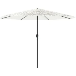 MAISON EXCLUSIVE - Parasol de jardin avec mât en acier blanc 388x388x248 cm