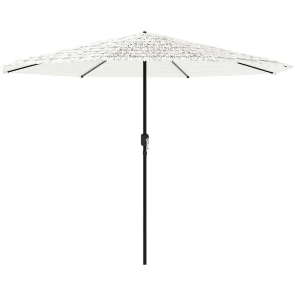 MAISON EXCLUSIVE - Parasol de jardin avec mât en acier blanc 388x388x248 cm