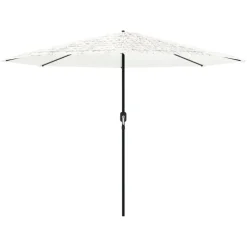 MAISON EXCLUSIVE - Parasol de jardin avec mât en acier blanc 388x388x248 cm