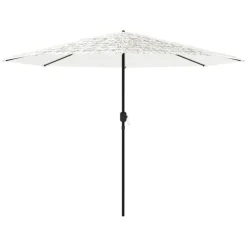 MAISON EXCLUSIVE - Parasol de jardin avec mât en acier blanc 388x388x248 cm