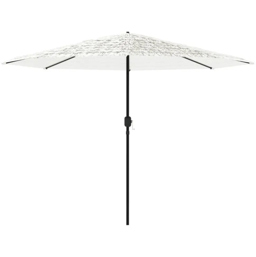 MAISON EXCLUSIVE - Parasol de jardin avec mât en acier blanc 388x388x248 cm