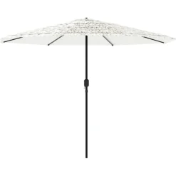 MAISON EXCLUSIVE - Parasol de jardin avec mât en acier blanc 388x388x248 cm