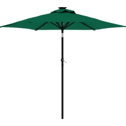 MAISON EXCLUSIVE - Parasol de jardin avec mât en acier vert 225x225x212 cm