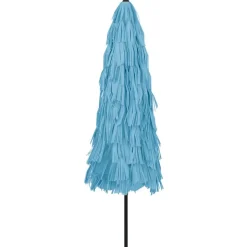 MAISON EXCLUSIVE - Parasol de jardin avec mât en acier bleu 324x324x247 cm