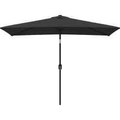 MAISON EXCLUSIVE - Parasol d'extérieur avec mât en métal 300x200 cm noir