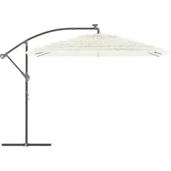 MAISON EXCLUSIVE - Parasol de jardin avec mât en acier blanc 290x290x238 cm