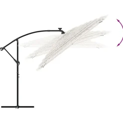 MAISON EXCLUSIVE - Parasol de jardin avec mât en acier blanc 290x290x238 cm