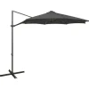 MAISON EXCLUSIVE - Parasol de jardin en porte-à-faux avec mât et lumières led