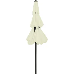 MAISON EXCLUSIVE - Parasol de jardin à 3 niveaux avec mât en aluminium sable 2,5 m