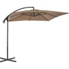 MAISON EXCLUSIVE - Parasol de jardin en porte-à-faux avec poteau en acier taupe