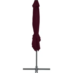 MAISON EXCLUSIVE - Parasol de jardin en porte-à-faux mât en acier rouge bordeaux