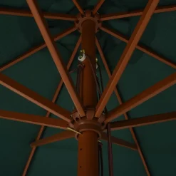 MAISON EXCLUSIVE - Parasol d'extérieur avec mât en bois 330 cm vert