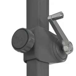 MAISON EXCLUSIVE - Parasol de jardin en porte-à-faux avec mât en aluminium rouge