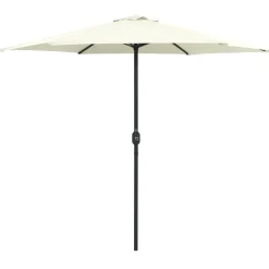 MAISON EXCLUSIVE - Parasol de jardin et mât en aluminium 270x246 cm blanc sable