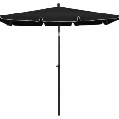 MAISON EXCLUSIVE - Parasol de jardin avec mât 210x140 cm noir