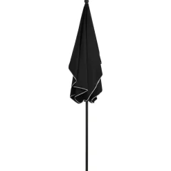 MAISON EXCLUSIVE - Parasol de jardin avec mât 210x140 cm noir