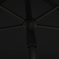 MAISON EXCLUSIVE - Parasol de jardin avec mât 210x140 cm noir