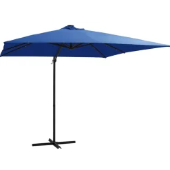 MAISON EXCLUSIVE - Parasol de jardin en porte-à-faux lumières led et mât en acier