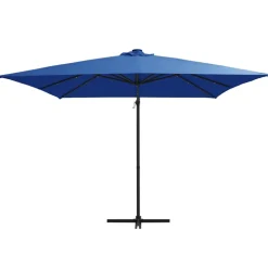 MAISON EXCLUSIVE - Parasol de jardin en porte-à-faux lumières led et mât en acier