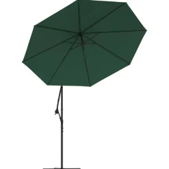 MAISON EXCLUSIVE - Parasol avec éclairage led 300 cm poteau en métal vert