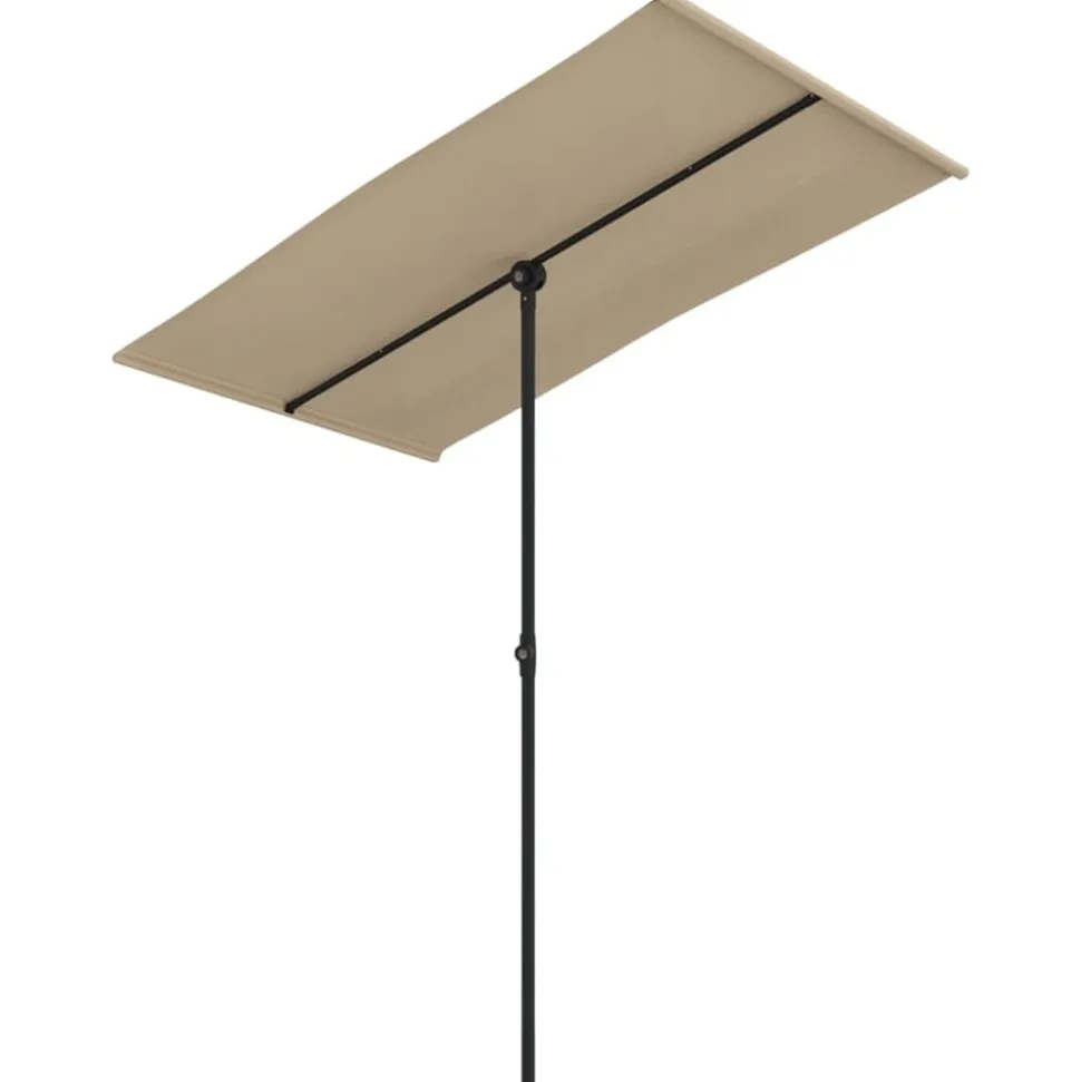 MAISON EXCLUSIVE - Parasol de jardin avec mât en aluminium 180x110 cm taupe