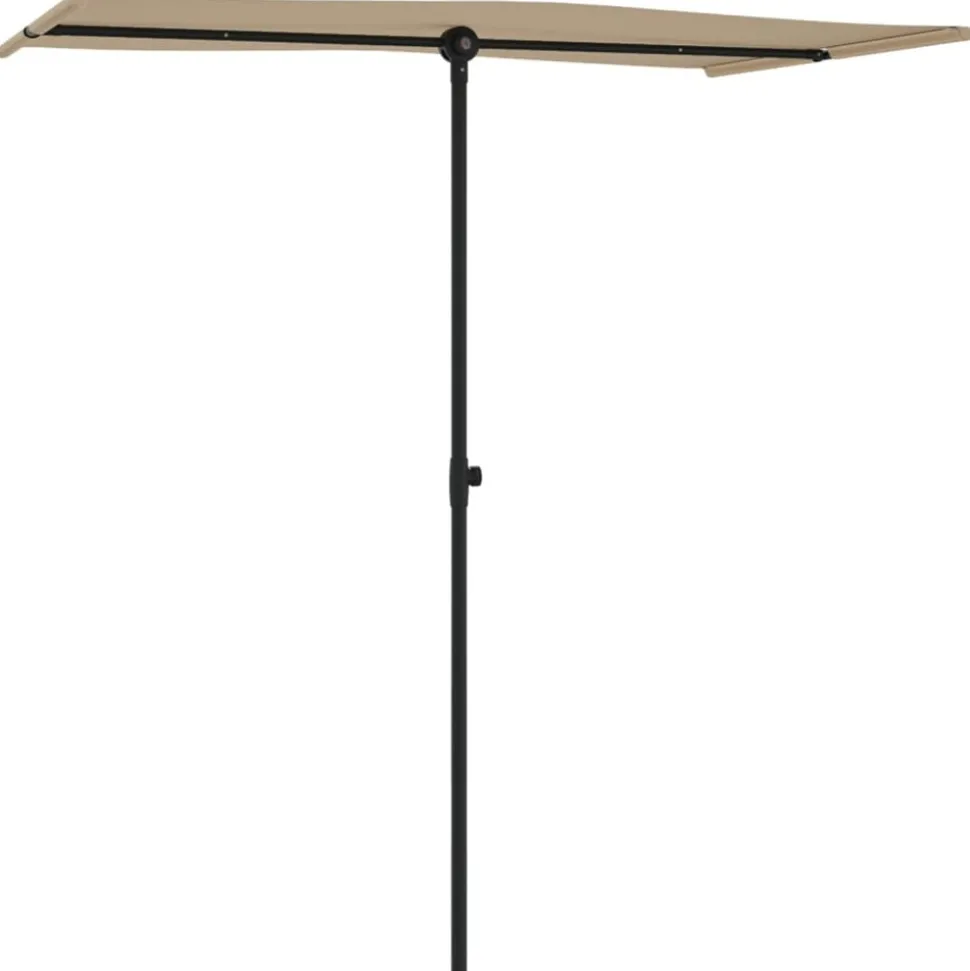 MAISON EXCLUSIVE - Parasol de jardin avec mât en aluminium 180x110 cm taupe