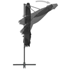 MAISON EXCLUSIVE - Parasol de jardin en porte-à-faux avec mât en acier anthracite