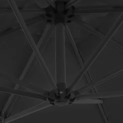 MAISON EXCLUSIVE - Parasol de jardin en porte-à-faux avec mât en acier anthracite