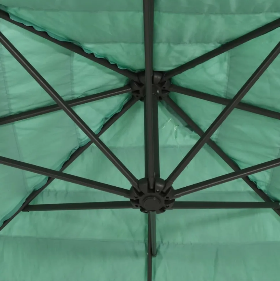 MAISON EXCLUSIVE - Parasol de jardin avec mât en acier vert 223x223x213 cm