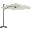 MAISON EXCLUSIVE - Parasol de jardin en porte-à-faux et poteau en aluminium sable