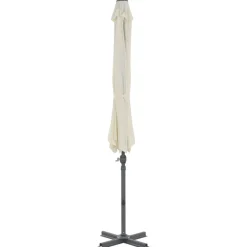 MAISON EXCLUSIVE - Parasol de jardin en porte-à-faux et poteau en aluminium sable