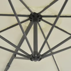 MAISON EXCLUSIVE - Parasol de jardin en porte-à-faux et poteau en aluminium sable
