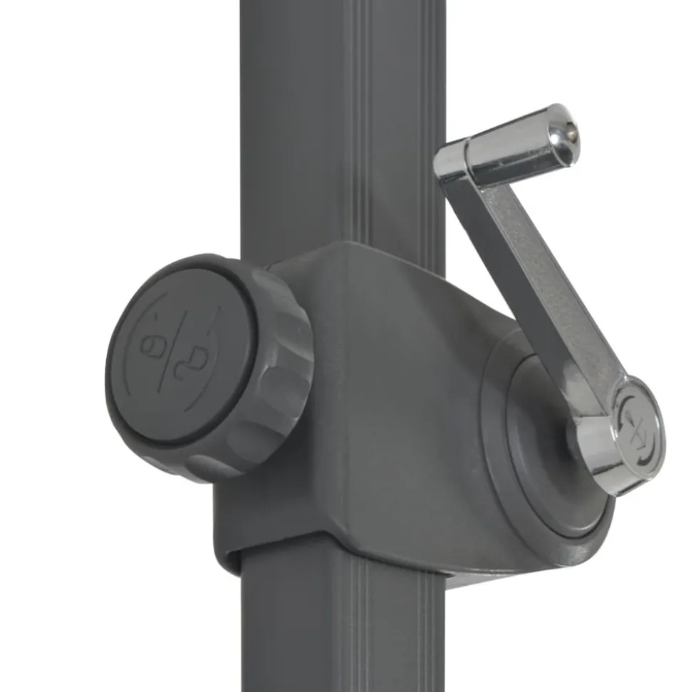 MAISON EXCLUSIVE - Parasol de jardin en porte-à-faux et poteau en aluminium sable
