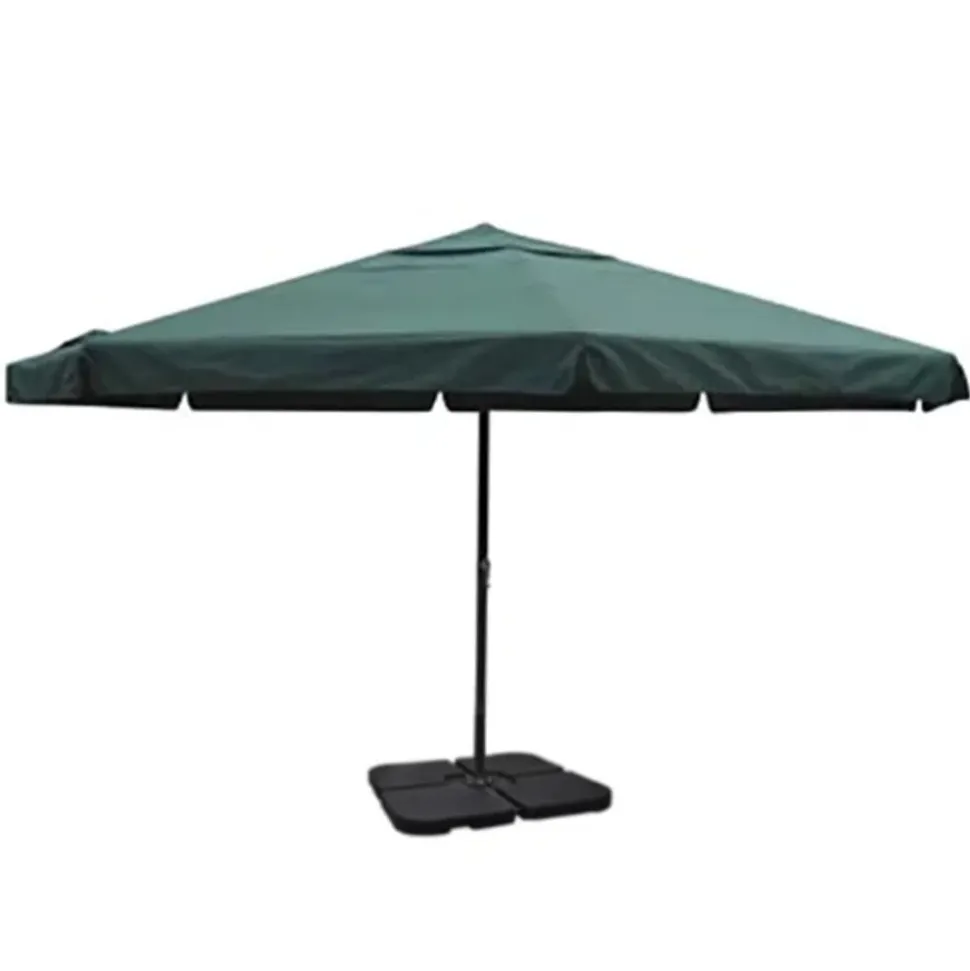 MAISON EXCLUSIVE - Parasol de jardin avec base portable aluminium vert