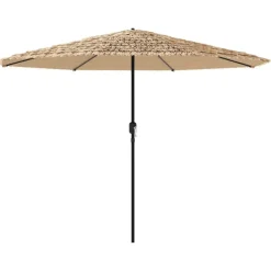 MAISON EXCLUSIVE - Parasol de jardin avec mât en acier marron 324x324x247 cm