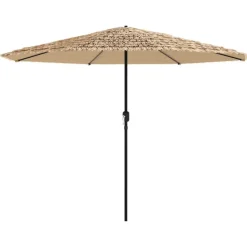 MAISON EXCLUSIVE - Parasol de jardin avec mât en acier marron 324x324x247 cm
