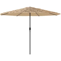 MAISON EXCLUSIVE - Parasol de jardin avec mât en acier marron 324x324x247 cm