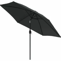 MAISON EXCLUSIVE - Parasol d'extérieur avec led et mât en acier 300 cm anthracite