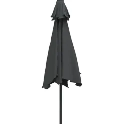 MAISON EXCLUSIVE - Parasol d'extérieur avec led et mât en acier 300 cm anthracite