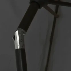 MAISON EXCLUSIVE - Parasol d'extérieur avec led et mât en acier 300 cm anthracite