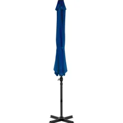 MAISON EXCLUSIVE - Parasol de jardin en porte-à-faux mât en aluminium bleu azuré