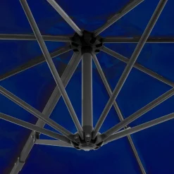 MAISON EXCLUSIVE - Parasol de jardin en porte-à-faux mât en aluminium bleu azuré
