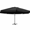 MAISON EXCLUSIVE - Parasol de jardin avec mât en aluminium 500 cm noir