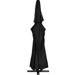 MAISON EXCLUSIVE - Parasol de jardin avec mât en aluminium 500 cm noir