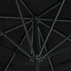 MAISON EXCLUSIVE - Parasol de jardin avec mât en aluminium 500 cm noir