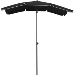 MAISON EXCLUSIVE - Parasol de jardin avec mât 200x130 cm noir