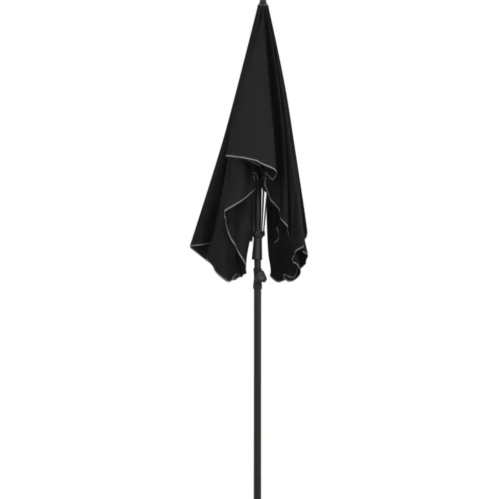 MAISON EXCLUSIVE - Parasol de jardin avec mât 200x130 cm noir