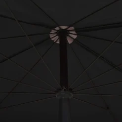 MAISON EXCLUSIVE - Parasol de jardin avec mât 200x130 cm noir