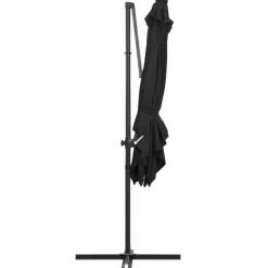 MAISON EXCLUSIVE - Parasol de jardin en porte-à-faux lumières led et mât en acier